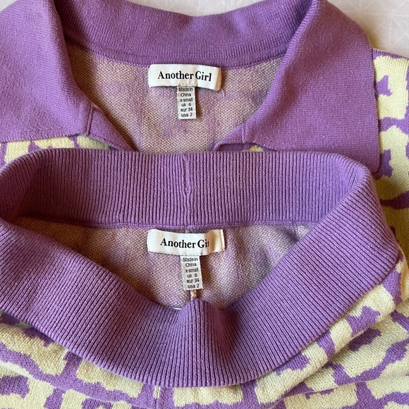 Urban Outfitters “Another Girl” knit printed top and short set - Picture 4 of 9